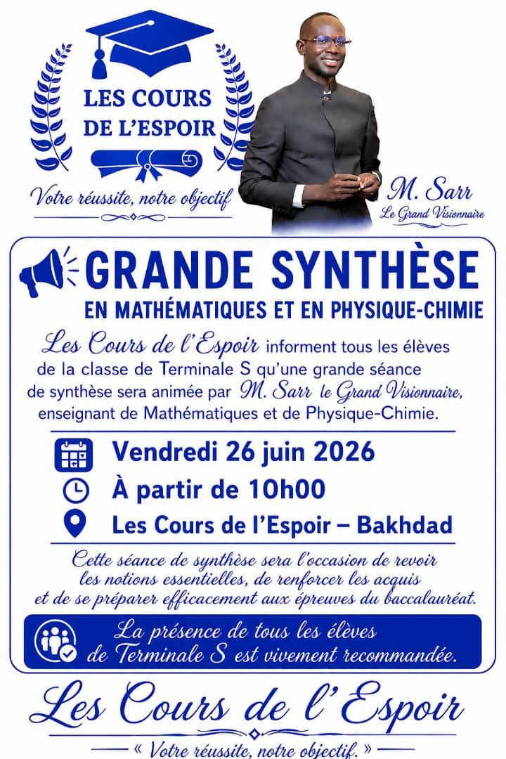 Grande synthèse en mathématiques et physique-chimie